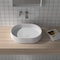 Ruvati 19 x 14 inch Fluted Vessel Bathroom Sink epiStone Solid Surface Modern Oval Matte White RVB2819WH - alternate 1